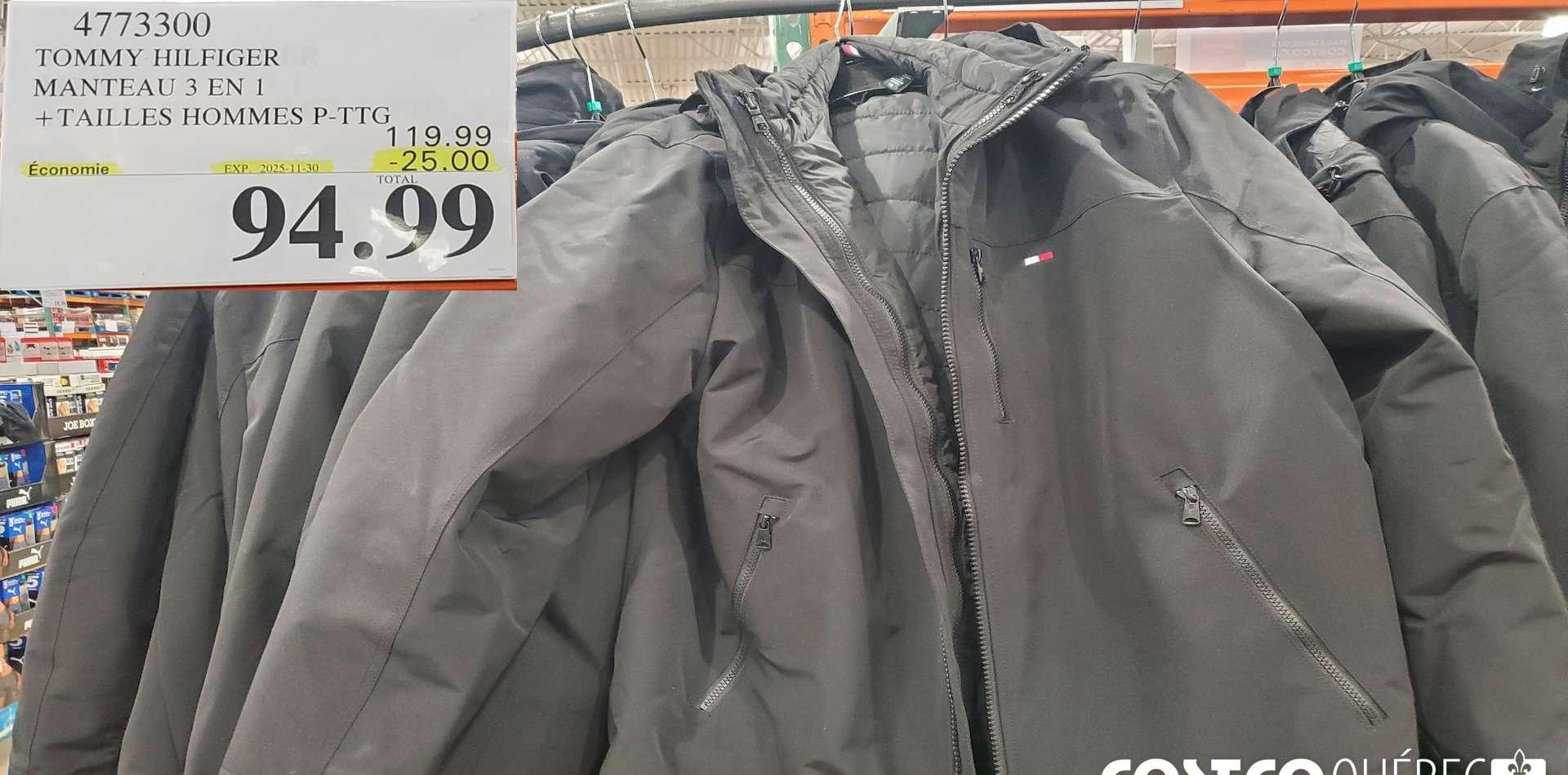 TOMMY HILFIGER MANTEAU 3 EN 1 + TAILLES HOMMES P-TTG at Costco