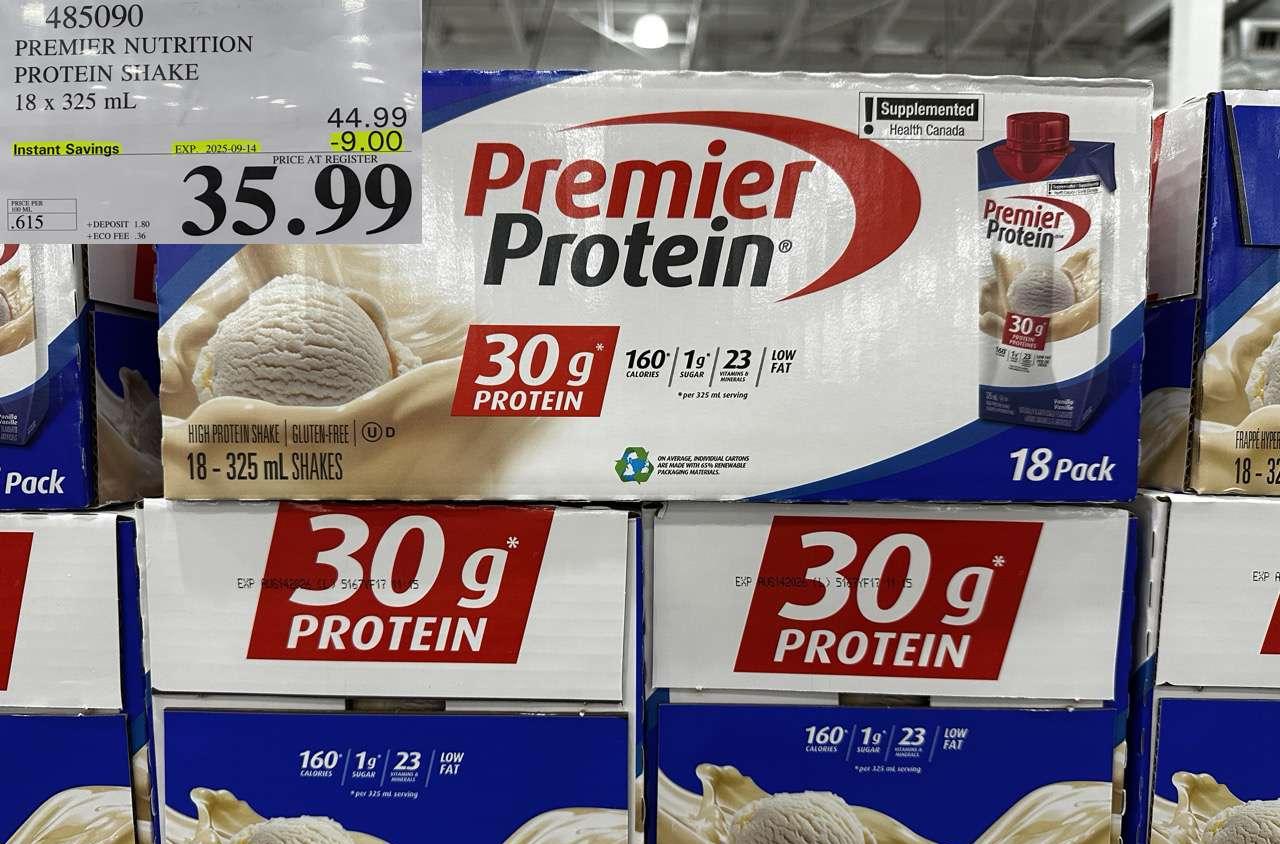 PREMIER NUTRITION PROTEIN SHAKE 18 x 325 mL at Costco