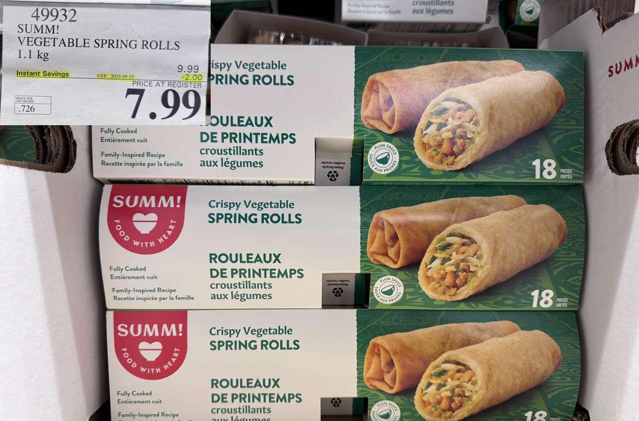 SUM-M! VEGETABLE SPRING ROLL 1 kg at Costco