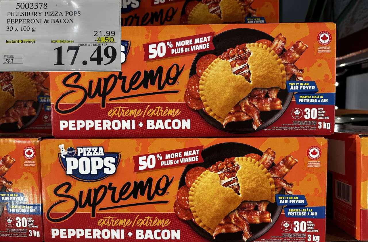 PILLSBURY PIZZA POPS PEPPERONI & BACON 30 x 100 g at Costco