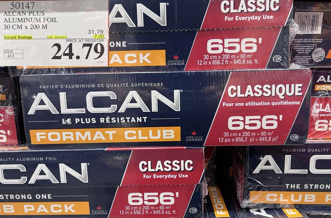 ALCAN PLUS ALUMINUM FOIL 30 cm x 200 m at Costco