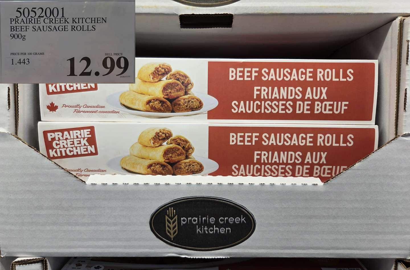 PRAIRIE CREEK KITCHEN BEEF SAUSAGE ROLLS 900g at Costco