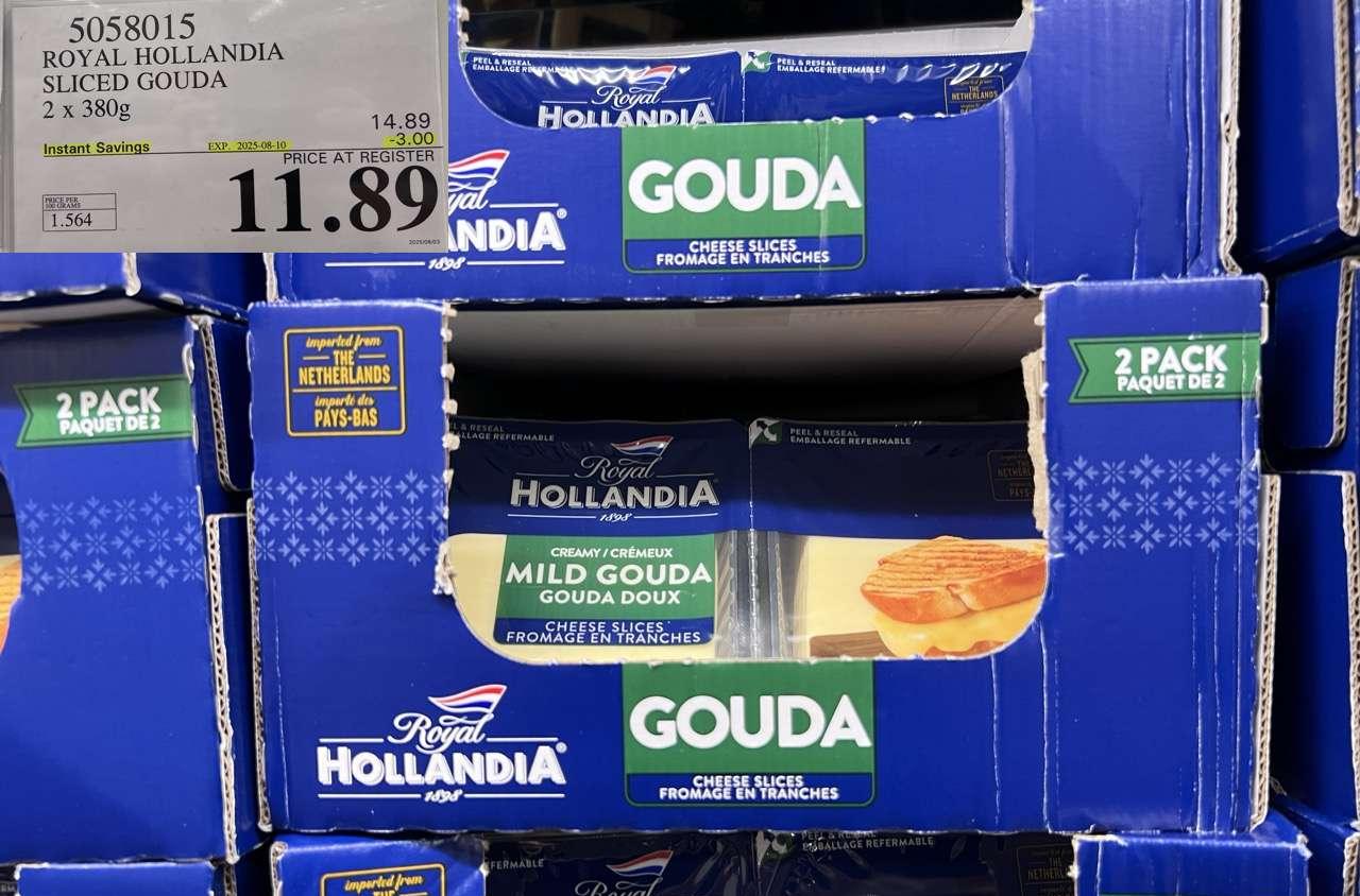 ROYAL HOLLANDIA SLICED GOUDA 2 x 380g at Costco