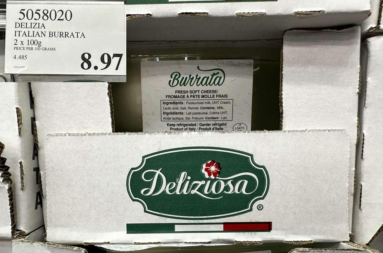 DELIZIA BURRATA 2 x 100G at Costco