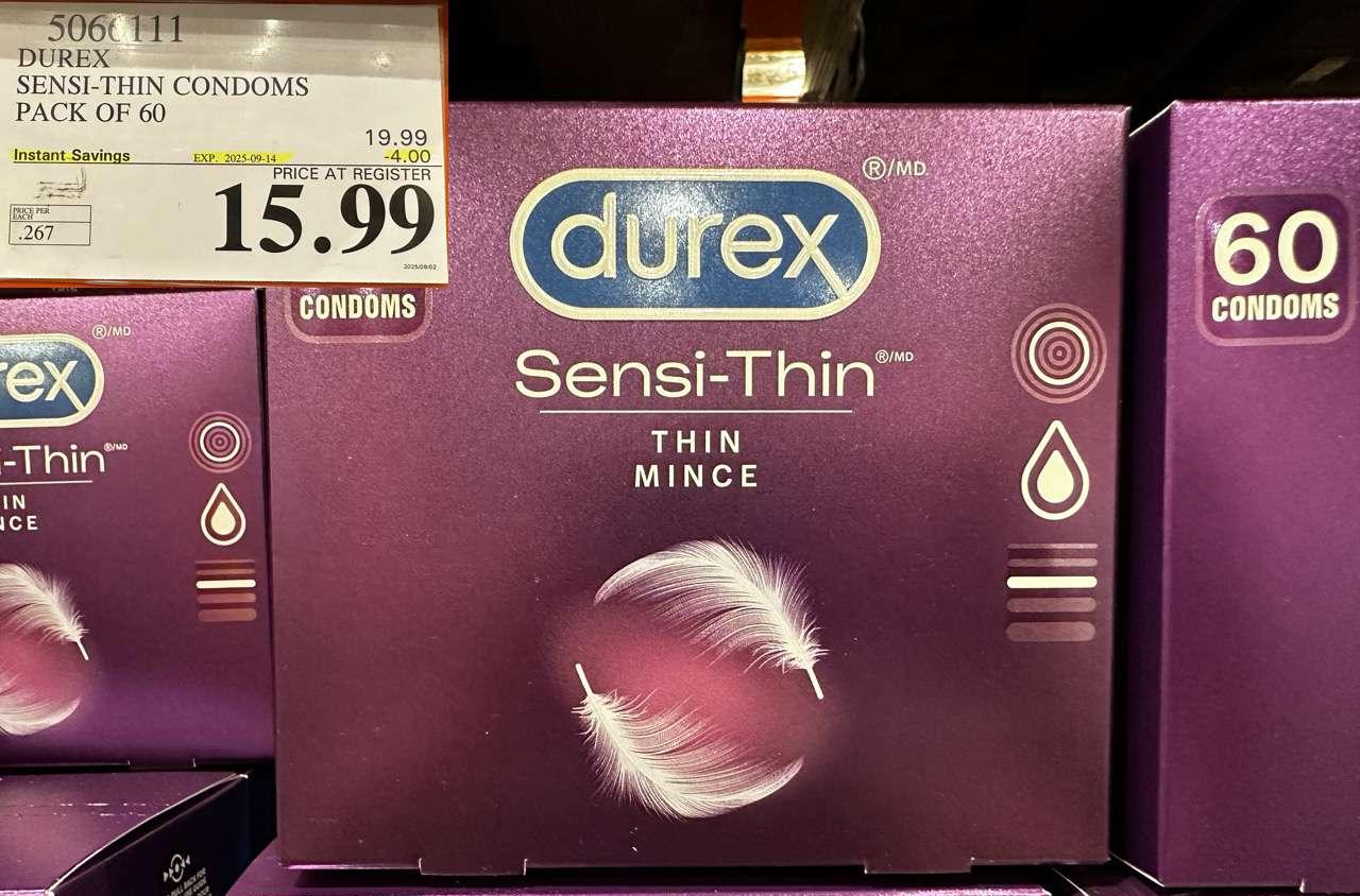 DUREX SENSI-THIN CONDOMS BOX OF 60 - Costco Canada deal - Save $4.00 - Health and Beauty