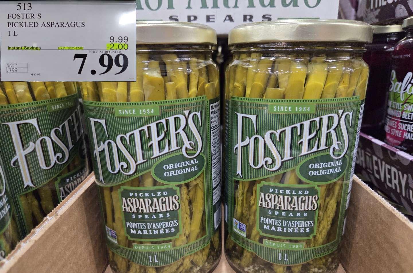 FOSTER'S PICKLED ASPARAGUS 1 L - Costco Canada deal - Save $2.00 - Food & Beverage