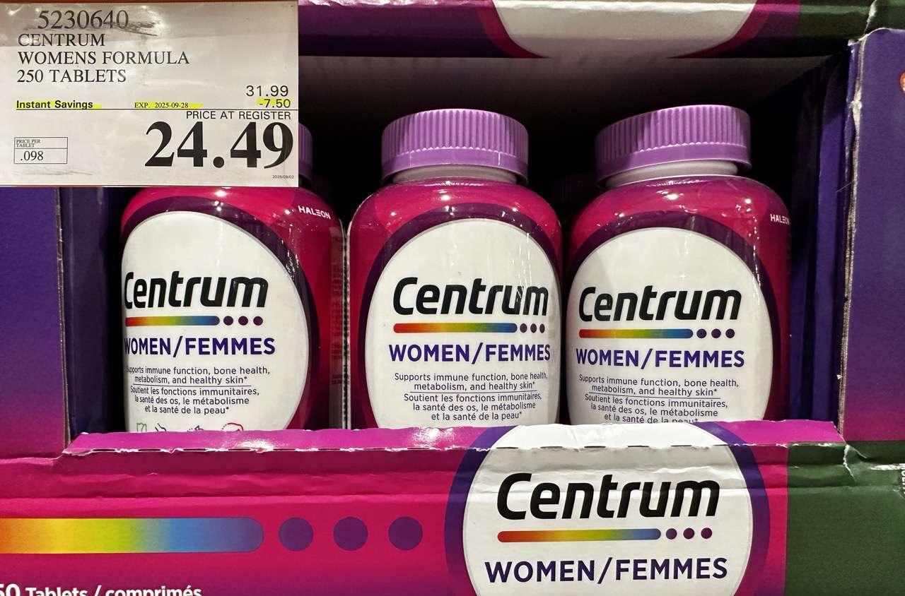 CENTRUM WOMEN 250 TABLETS - Costco Canada deal - Save $7.50 - Health and Beauty