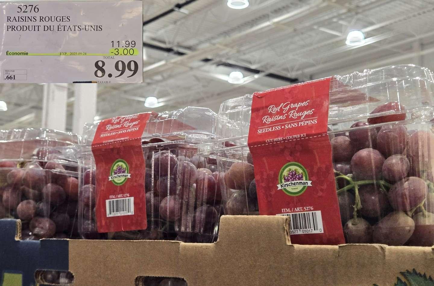 RAISINS ROUGES PRODUIT DES ETATS-UNIS at Costco