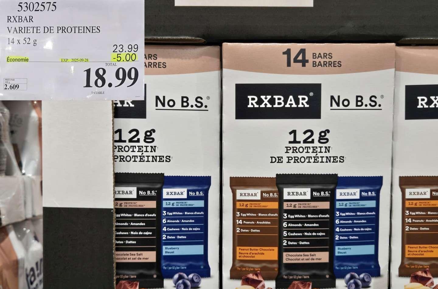 RXBAR VARIETE DE PROTEINFS at Costco