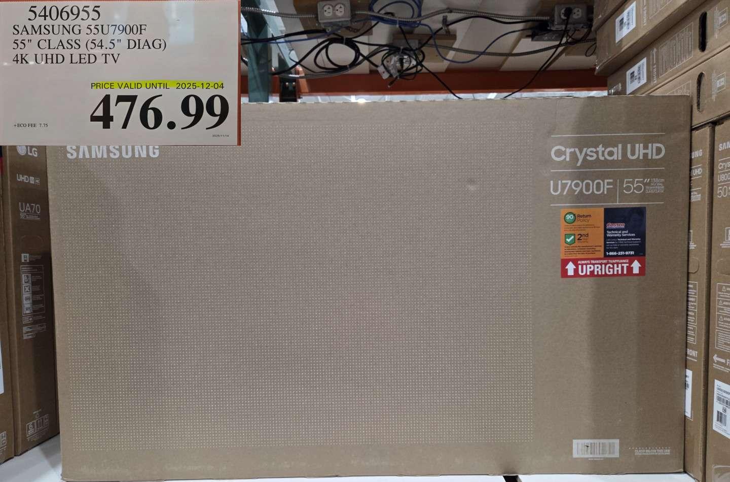 SAMSUNG 55U7900F 55" CLASS (54.5" DIAG) 4K UHD LED LCD TV - Costco Canada deal - Save $50.00 - Electronics