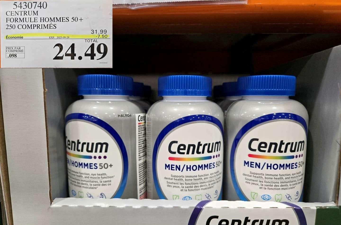 CENTRUM HOMMES 50+  250 COMPRIMES at Costco