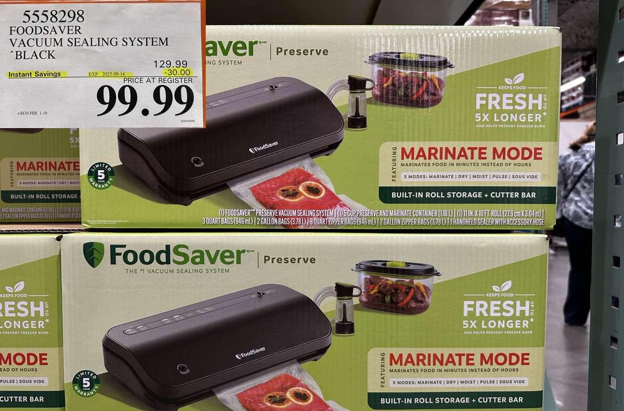 FOODSAVER VACUUM SEALING SYSTEM BLACK at Costco