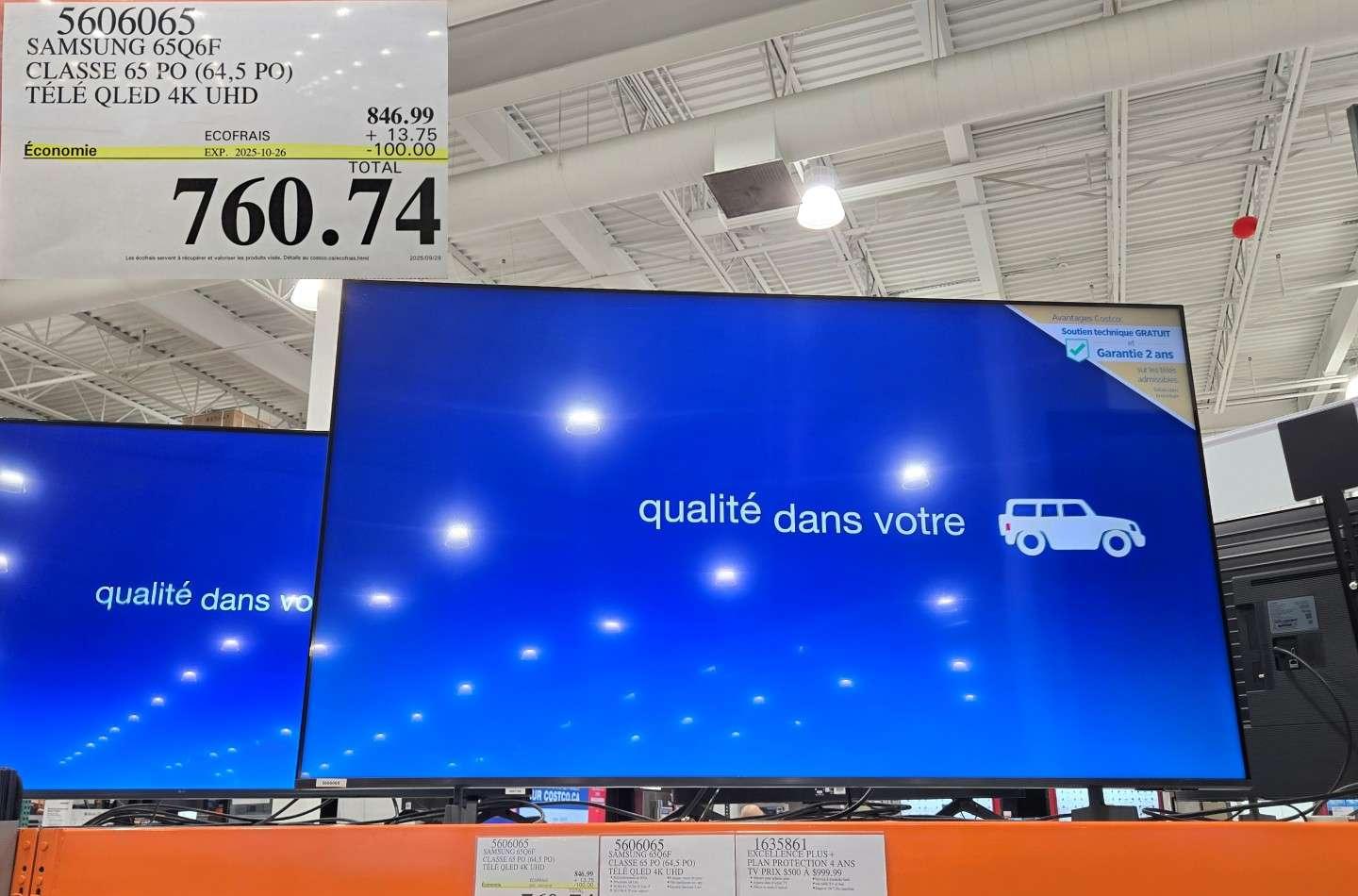 SAMSUNG 65Q06F CLASSE 65 PO (64,5 PO) TELE QLED 4K UHD at Costco