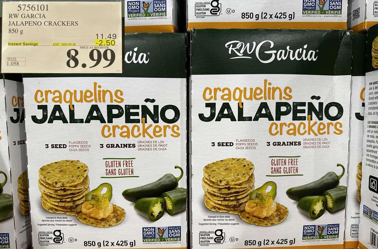 RW GARCIA JALAPENO CRACKERS 850G at Costco