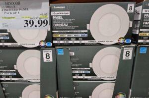 LUMINUS 4 INCH LED PANEL PACK OF 8 at Costco