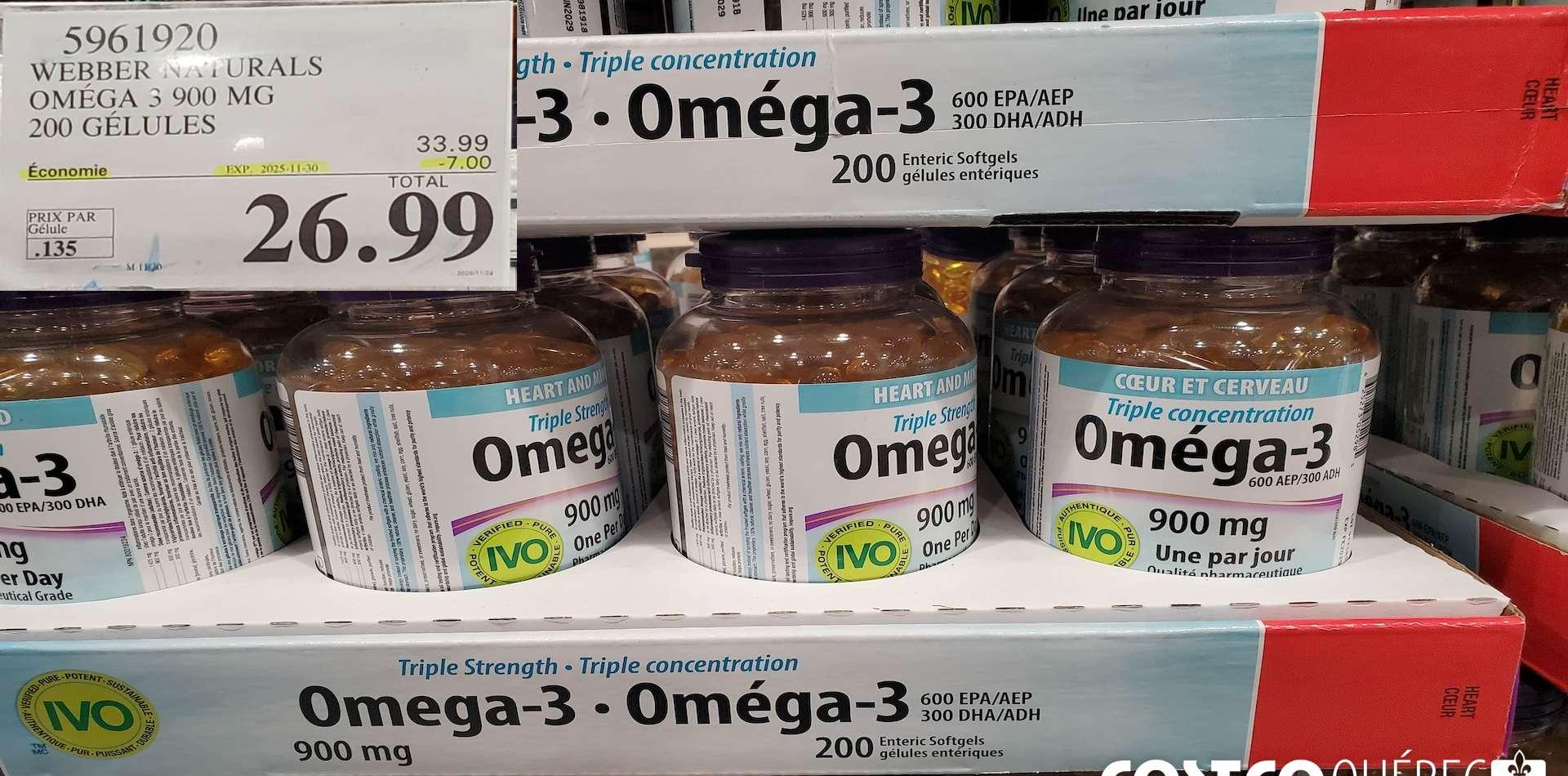 WEBBER NATURALS TRIPLE CONCENTRATION OMEGA at Costco