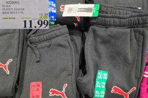 PUMA FLEECE JOGGER BOYS SIZES S-XL at Costco