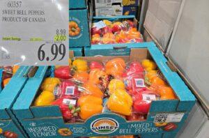 SWEET BELL PEPPERS PRODUCT OF CANADA at Costco