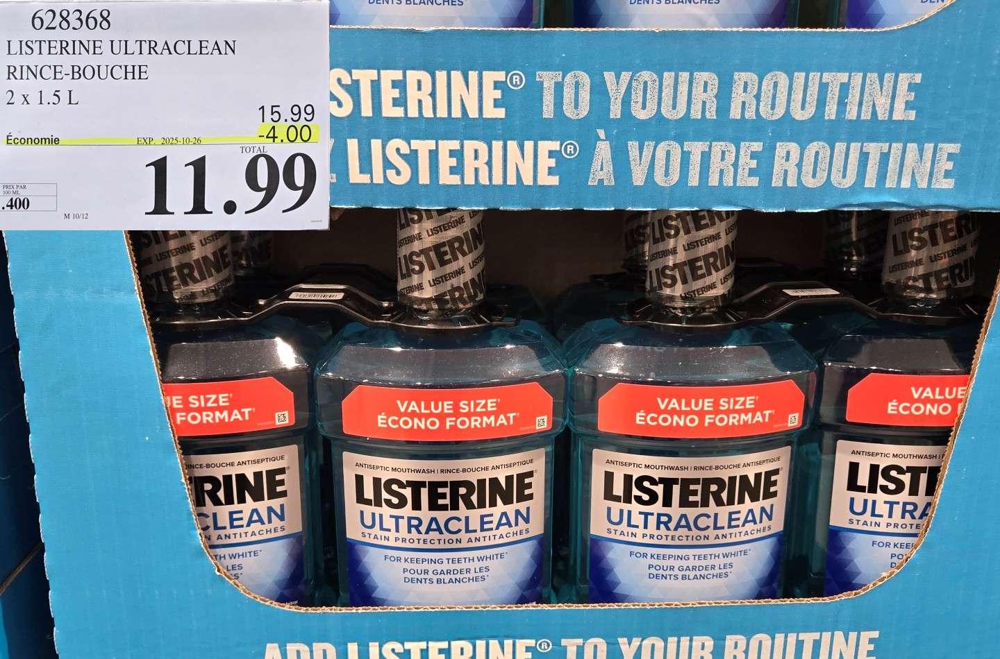 LISTERINE ULTRACLEAN RINCE-BOUCHE at Costco