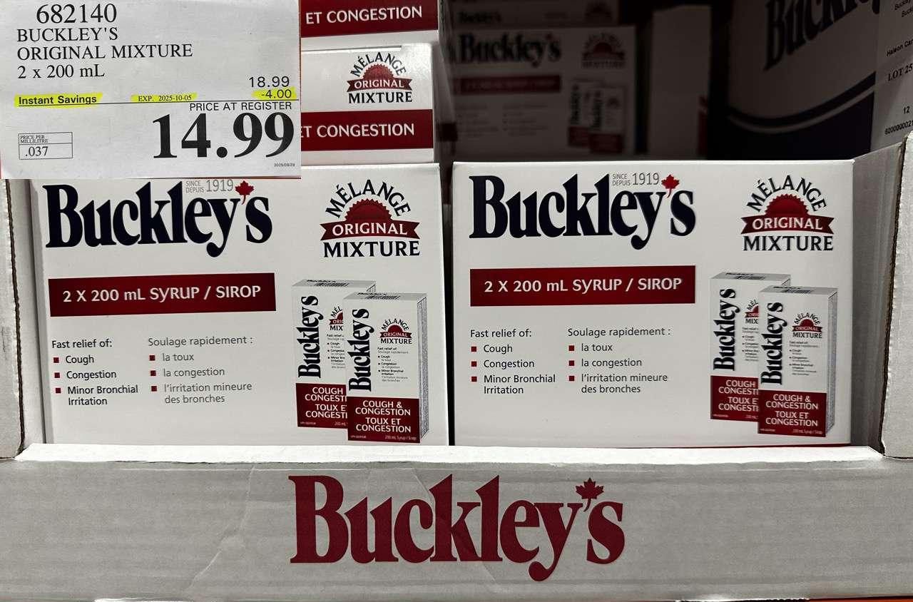 BUCKLEY'S ORIGINAL MIXTURE 2 X 200ML at Costco
