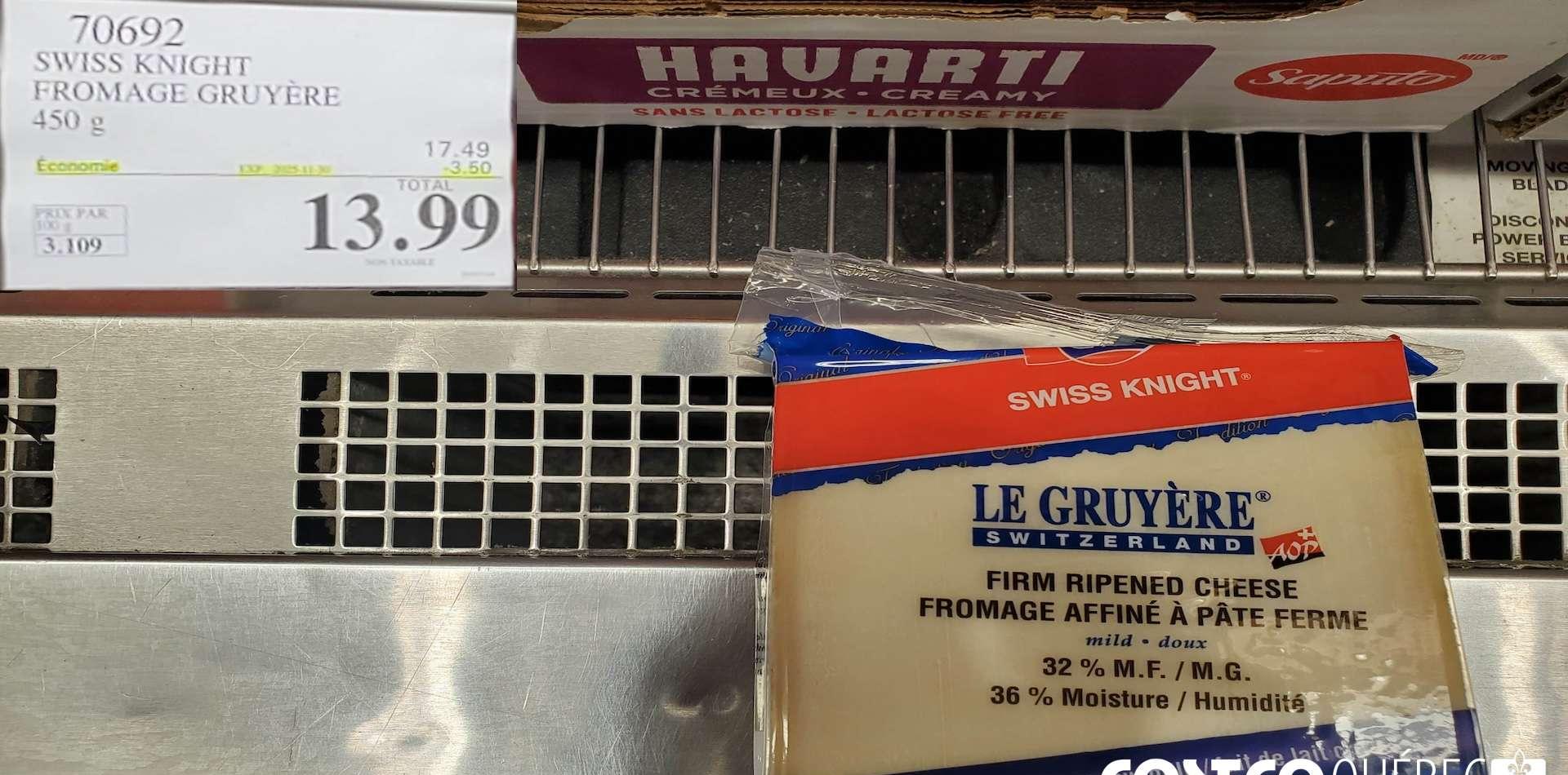 SWISS KNIGHT  FROMAGE GRU YERE 450 g at Costco