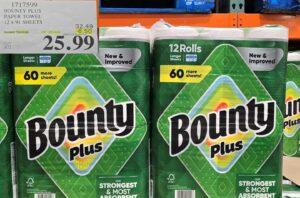BOUNTY PLUS PAPER TOWEL 12 x 91 SHEETS at Costco