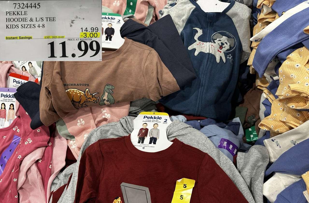 PEKKLE HOODIE & L/S TEE KIDS SIZES 4-8 at Costco