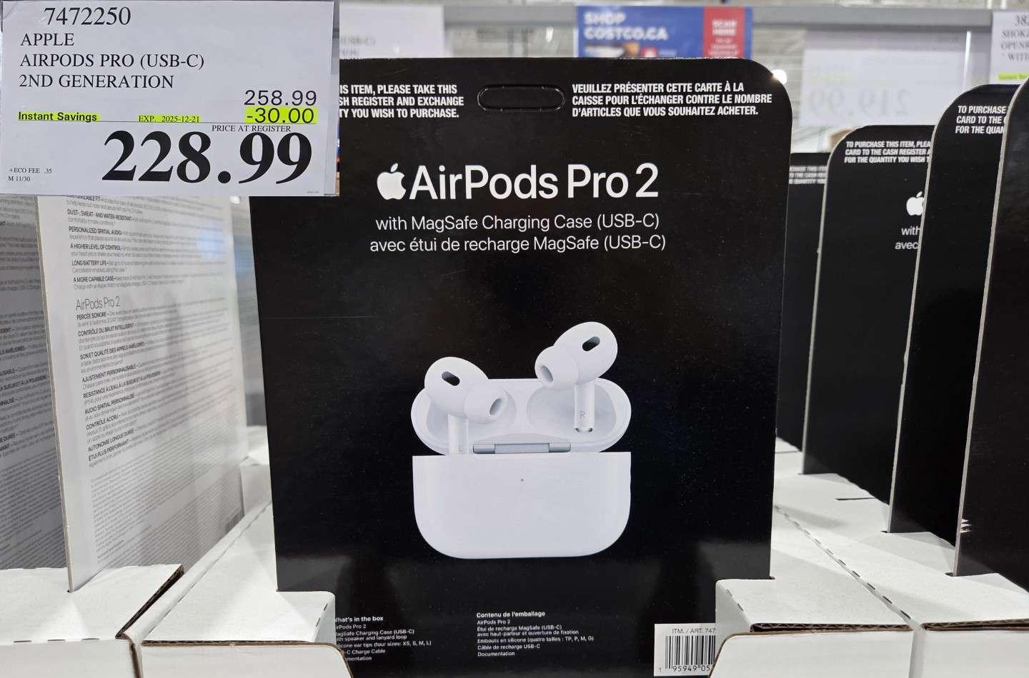 APPLE AIRPODS PRO 2ND GENERATION (USB-C) - Costco Canada deal - Save $30.00 - Electronics