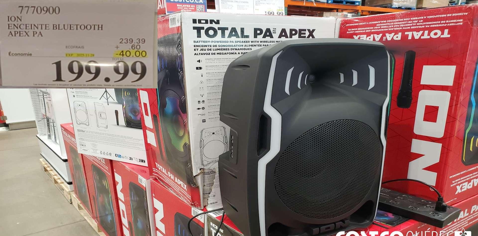 ION ENCEINTE BLUETOOTH APEX PA at Costco