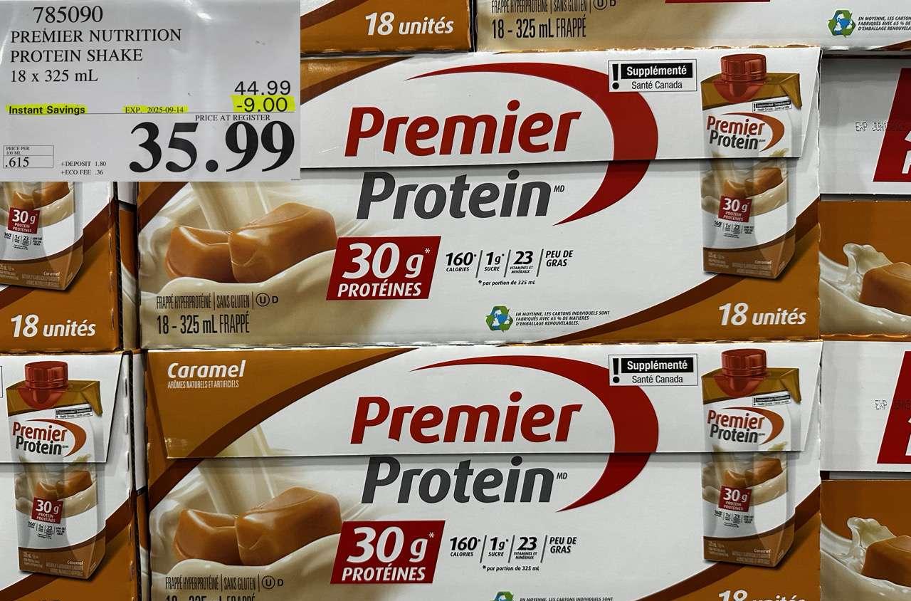 PREMIER NUTRITION STRAWBERRY PROTEIN SHAKE 18 x 325 mL at Costco