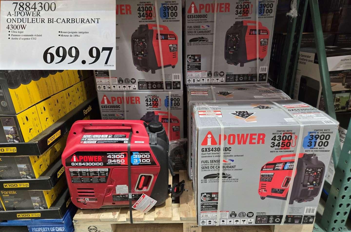 A-IPOWER ONDULEUR BI-CARBURANT 4300W on sale at Costco