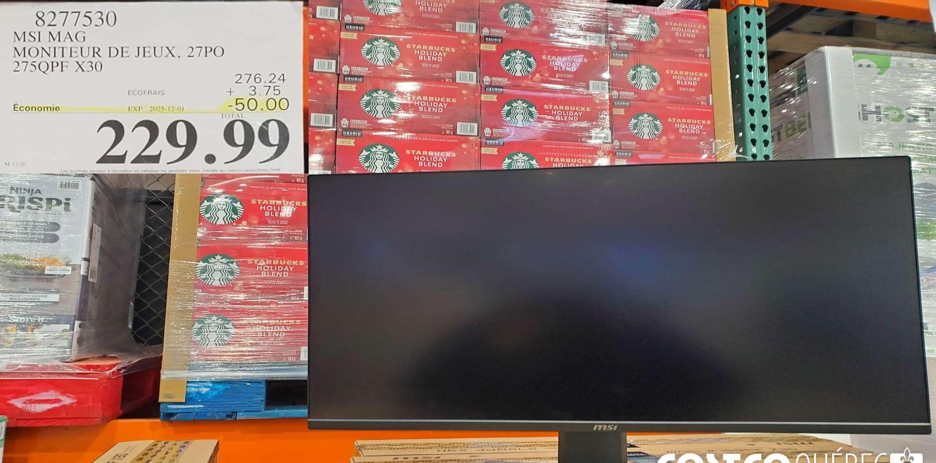 MSI MAG MONITEUR DE JEUX, 27PO 275QPF X30 at Costco