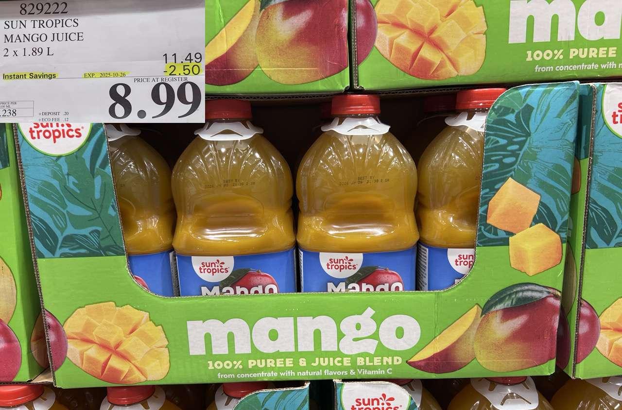 SUN TROPICS MANGO JUICE 2 X 1.89L - Costco Canada deal - Save $2.50 - Food & Beverage