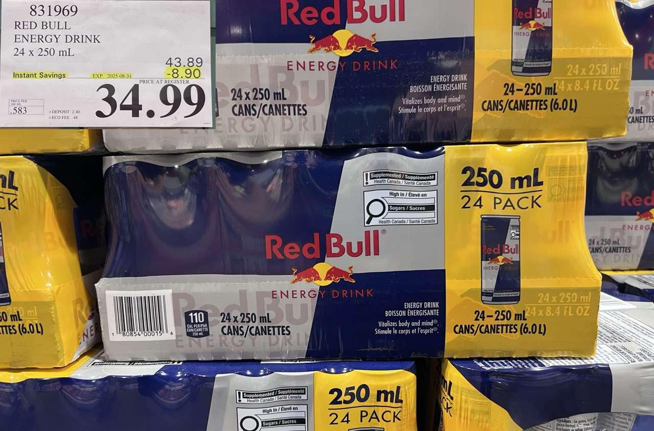 RED BULL ENERGY DRINK 24 X 250ML at Costco