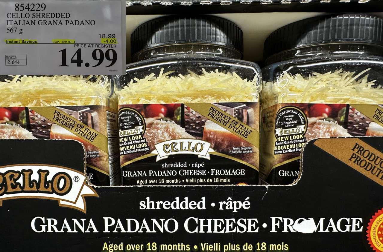 CELLO SHREDDED ITALIAN GRANA PADANO 567 G at Costco