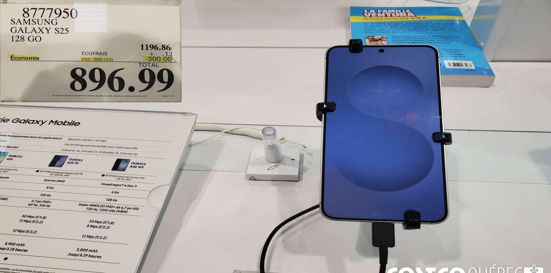 SAMSUNG GALAXY S25 128 GO at Costco