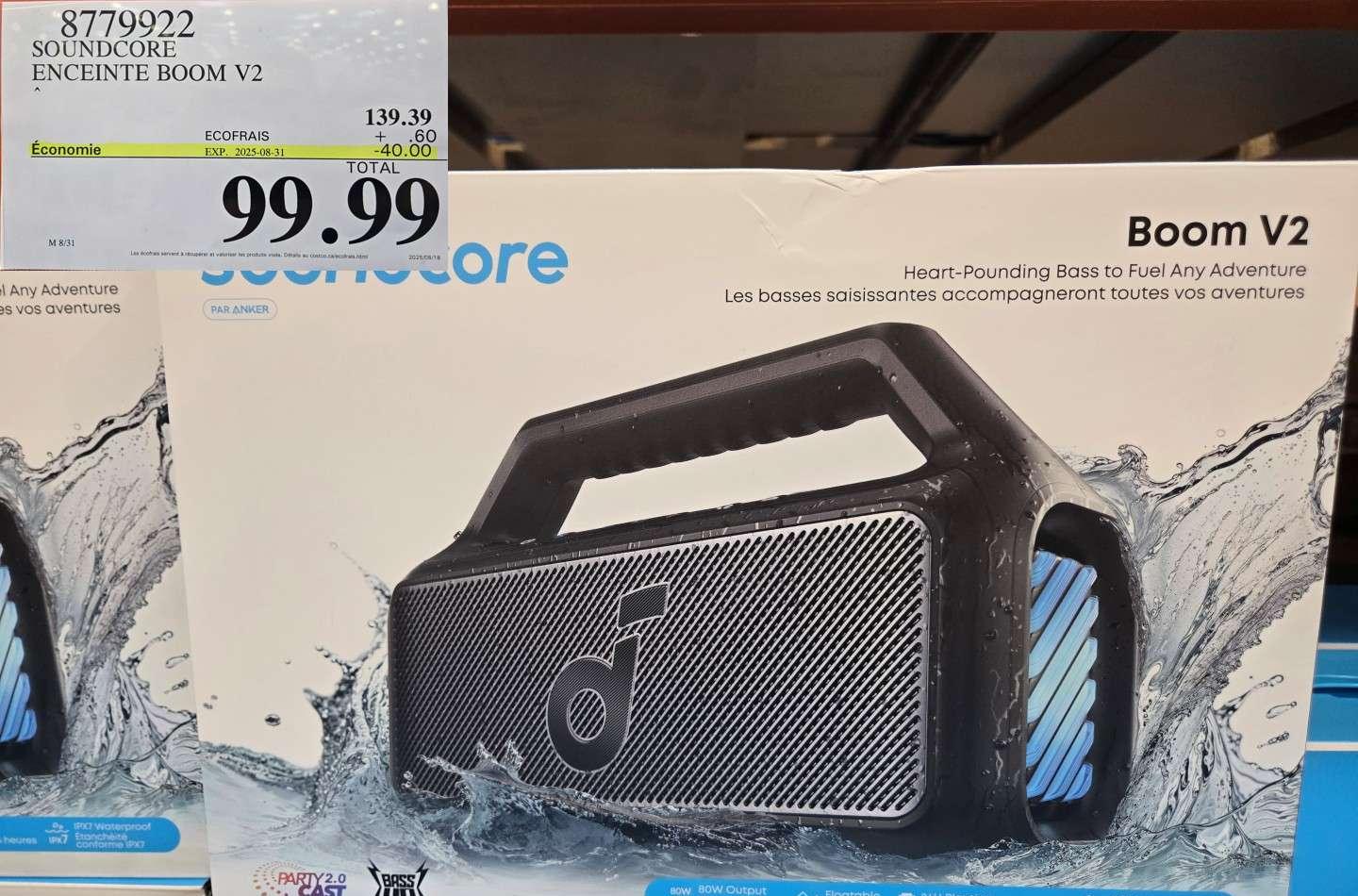 SOUNDCORE ENCEINTE BOOM V2 at Costco