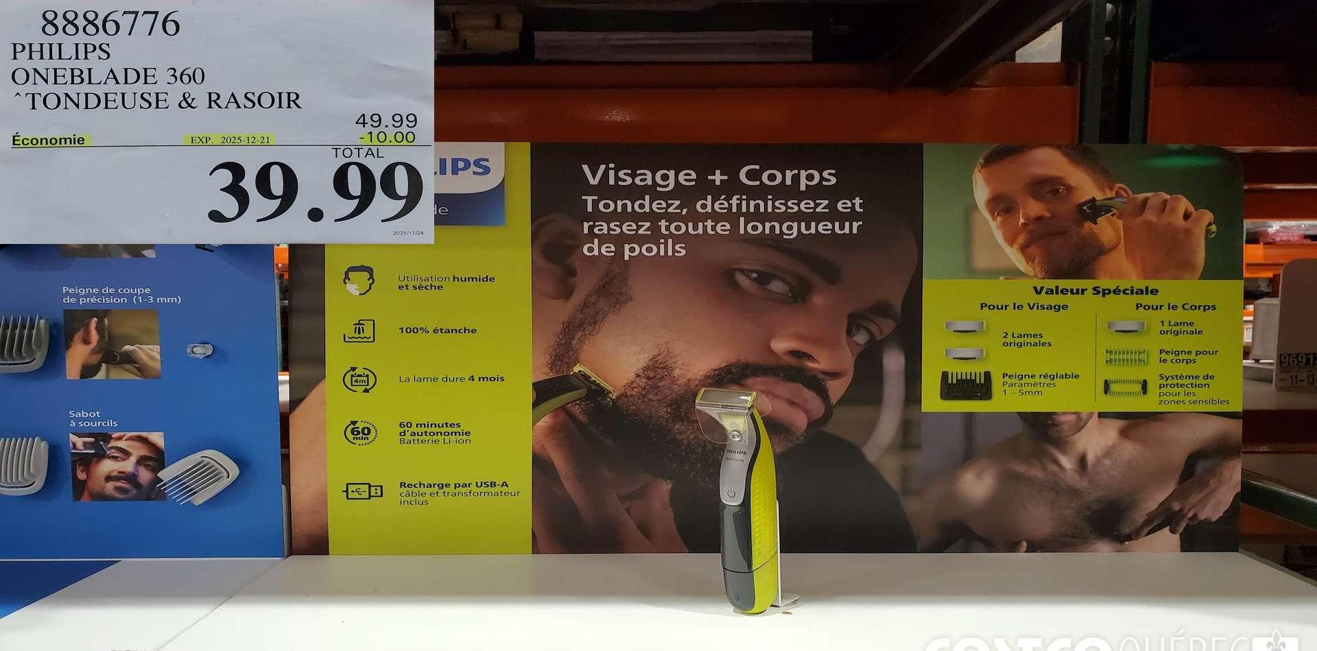 PHILIPS ONEBLADE 360 ‘TONDEUSE & RASOIR at Costco