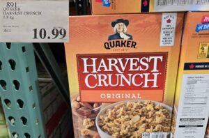 QUAKER HARVEST CRUNCH 1.8 KG at Costco