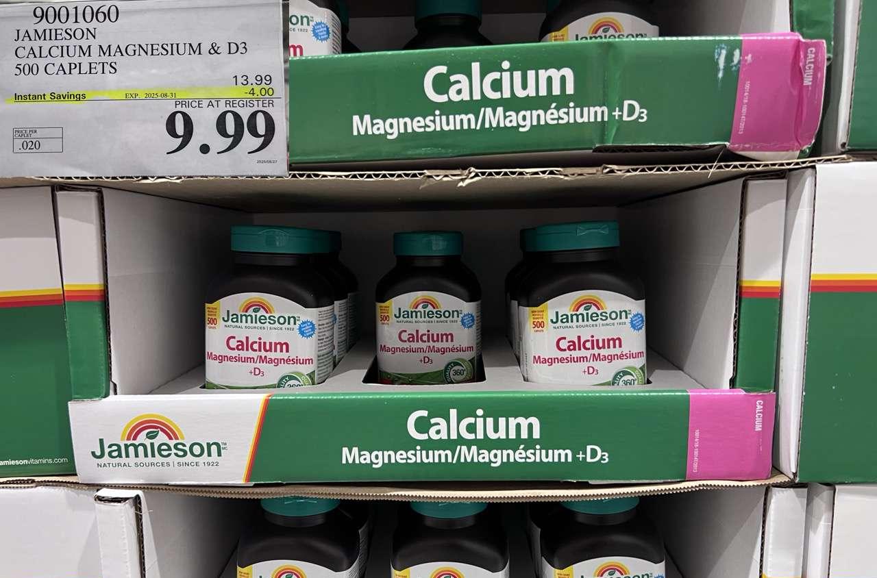 JAMIESON CALCIUM MAGNESIUM W/ VIT D 500 CAPLETS at Costco