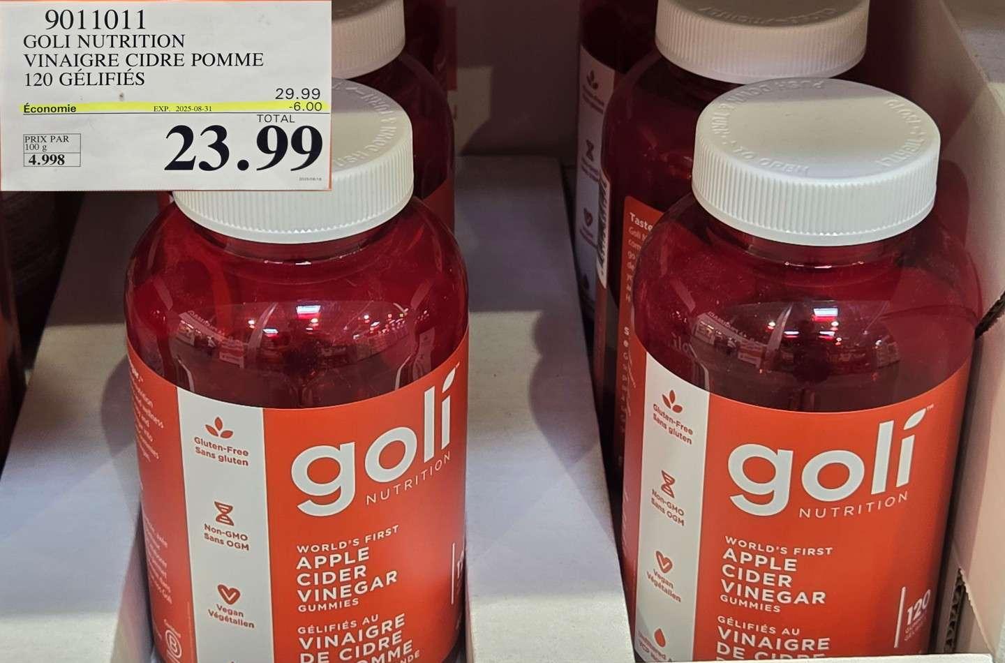 GOLI NUTRITION VINAIGRE CIDRE POMME 120 GELIFIES at Costco