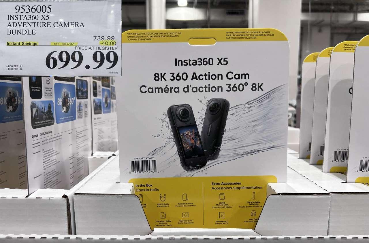 INSTA360 X5 ADVENTURE CAMERA BUNDLE at Costco