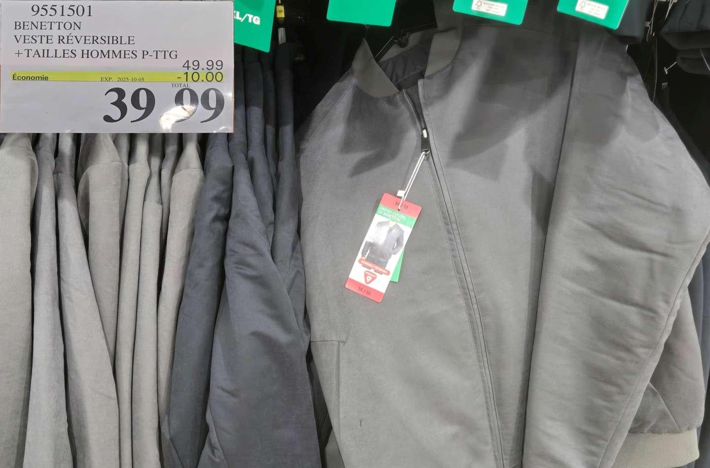 BENETTON VESTE REVERSIBLE at Costco