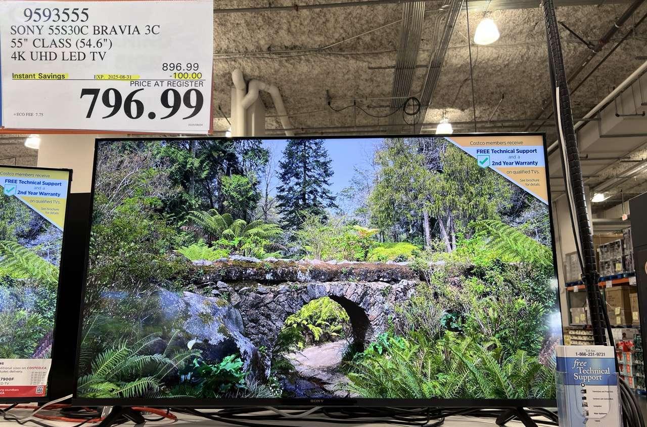 SONY 55S30C BRAVIA 3C 55" CLASS (54.6") 4K UHD LED TV at Costco