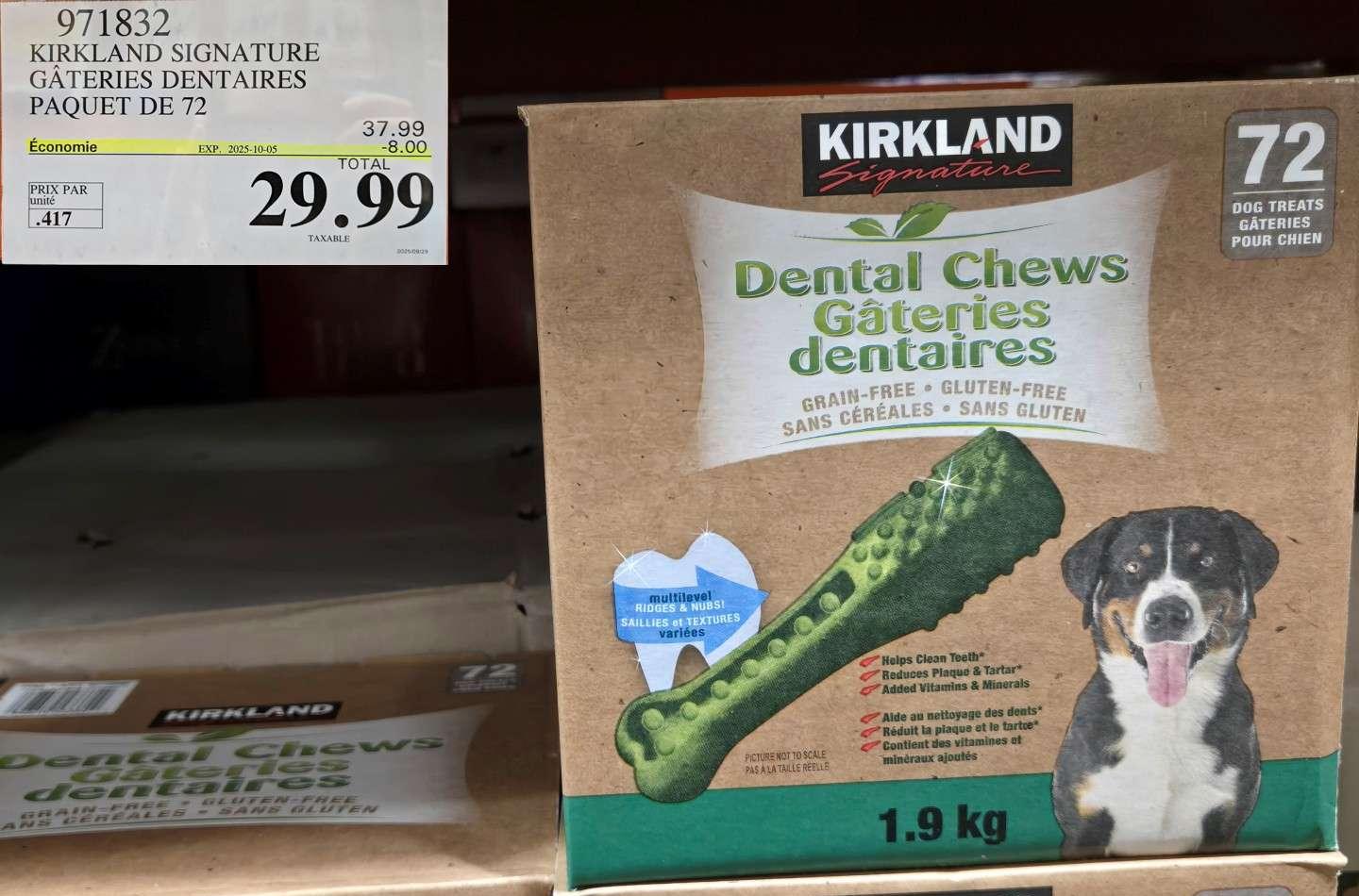 KIRKLAND SIGNATURE GATERIES DENTAIRES  PAQUET DE 72 at Costco