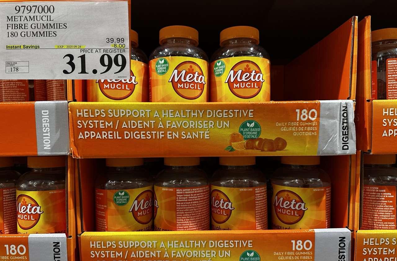 METAMUCIL FIBRE GUMMIES 180 COUNT - Costco Canada deal - Save $8.00 - Health and Beauty