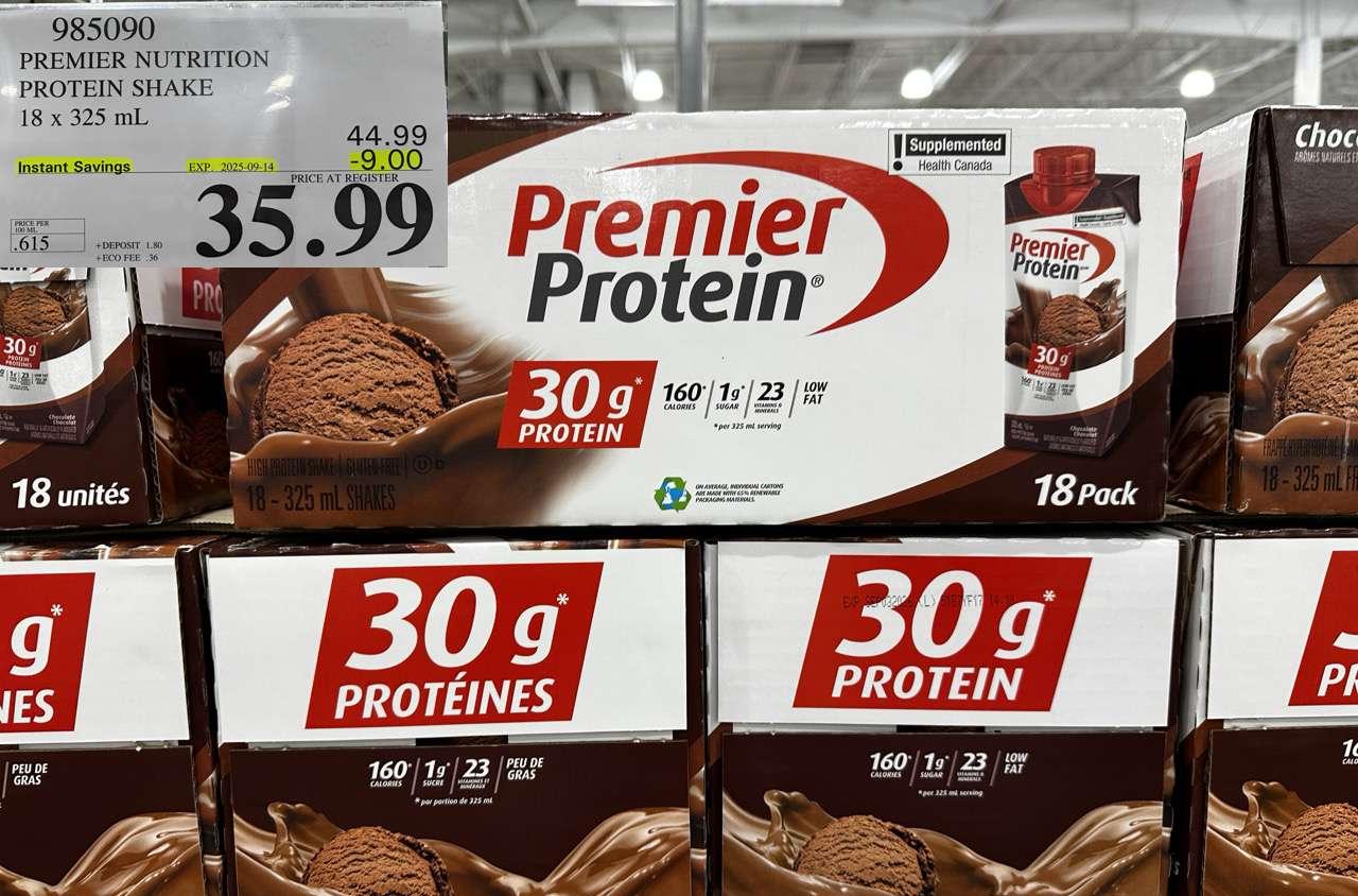 PREMIER NUTRITION PROTEIN SHAKE 18 x 325 mL at Costco