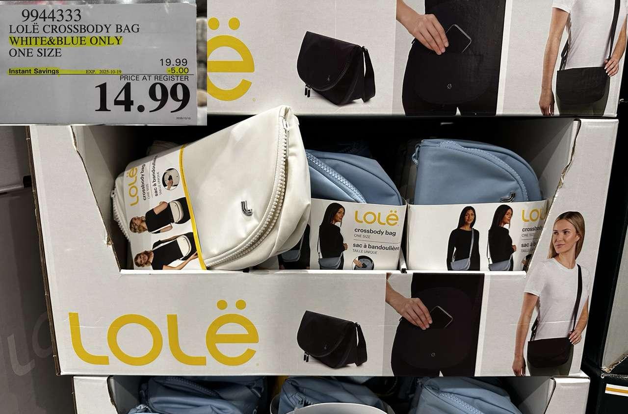 LOLE CROSSBODY BAG WHITE & BLUE ONLY ONE SIZE - Costco Canada deal - Save $5.00 - Clothing and Accessories